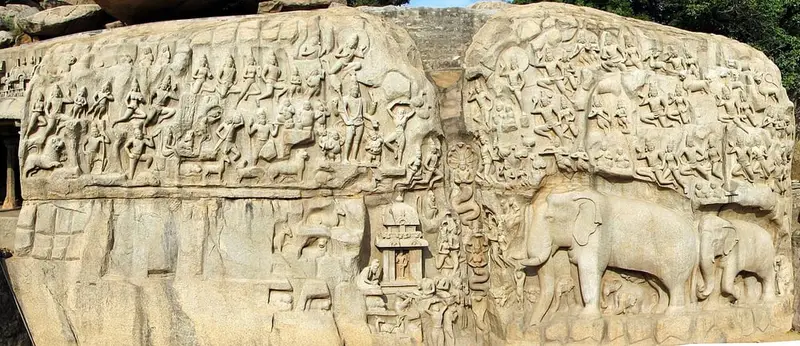 Arjuna's Penance and Krishna's Butter Ball