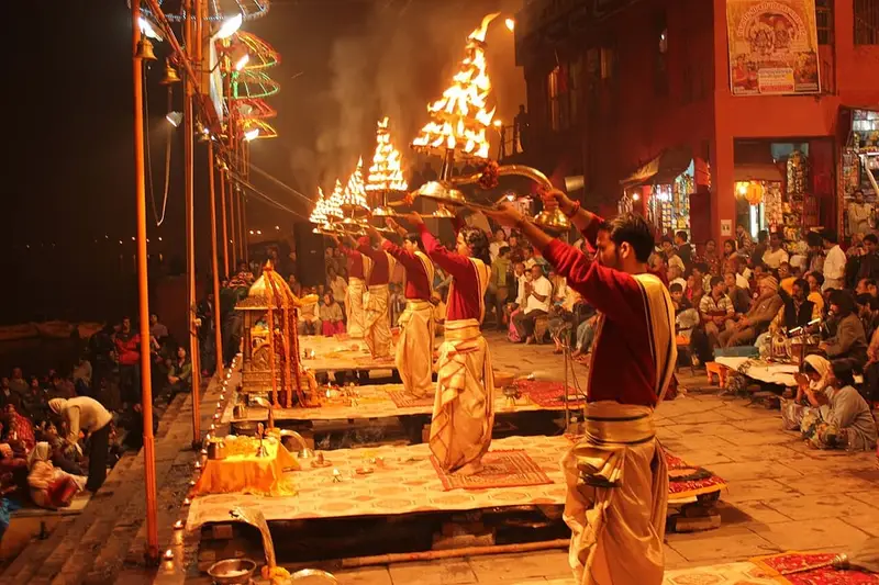 Ganga aarti at Dashashwamedh Ghat
