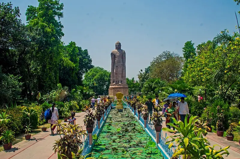 Thai temple and the standing Buddha
