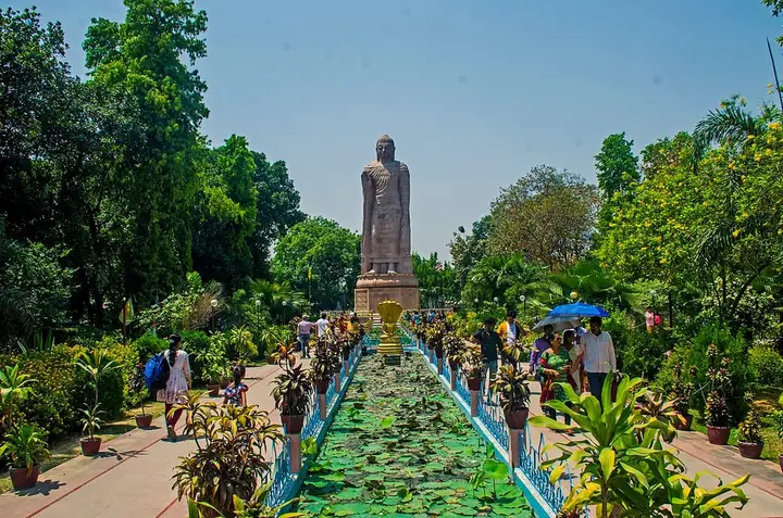 Thai temple and the standing Buddha